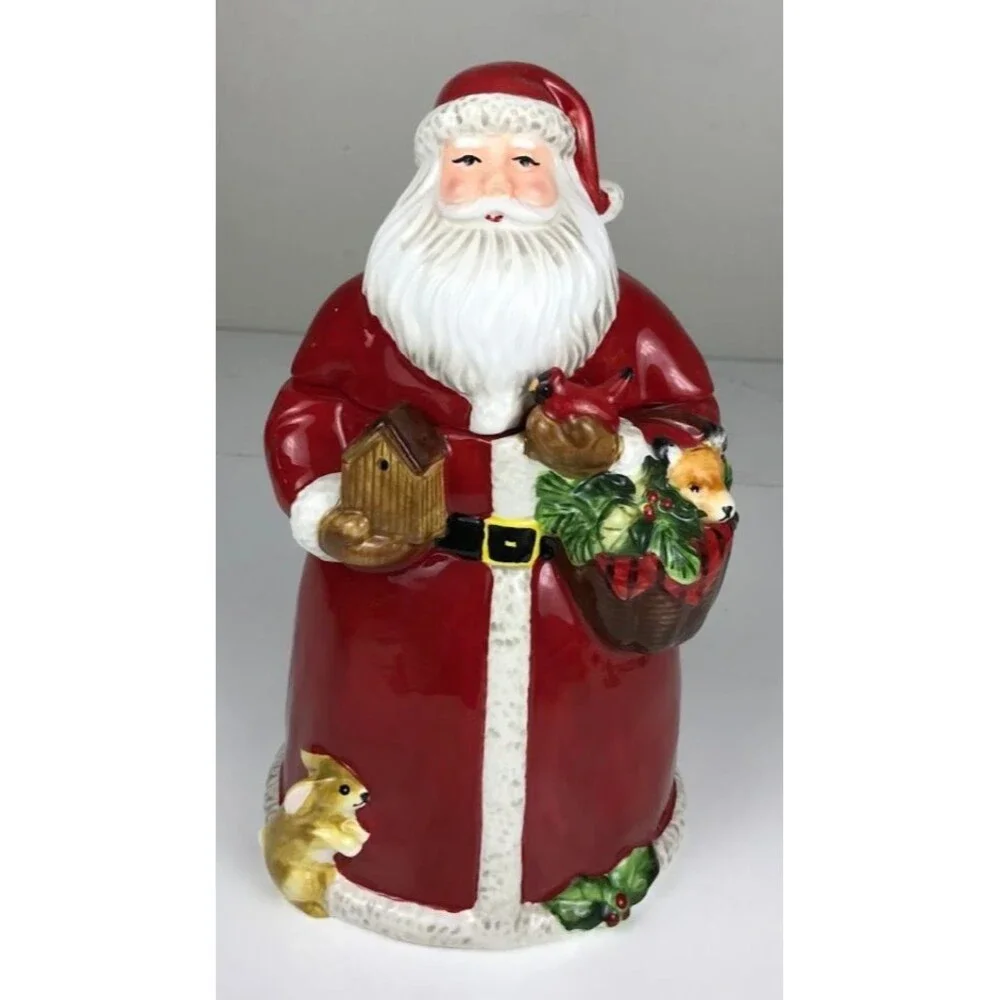 Certified International Magic of Christmas Santa Cookie Jar, Multicolored